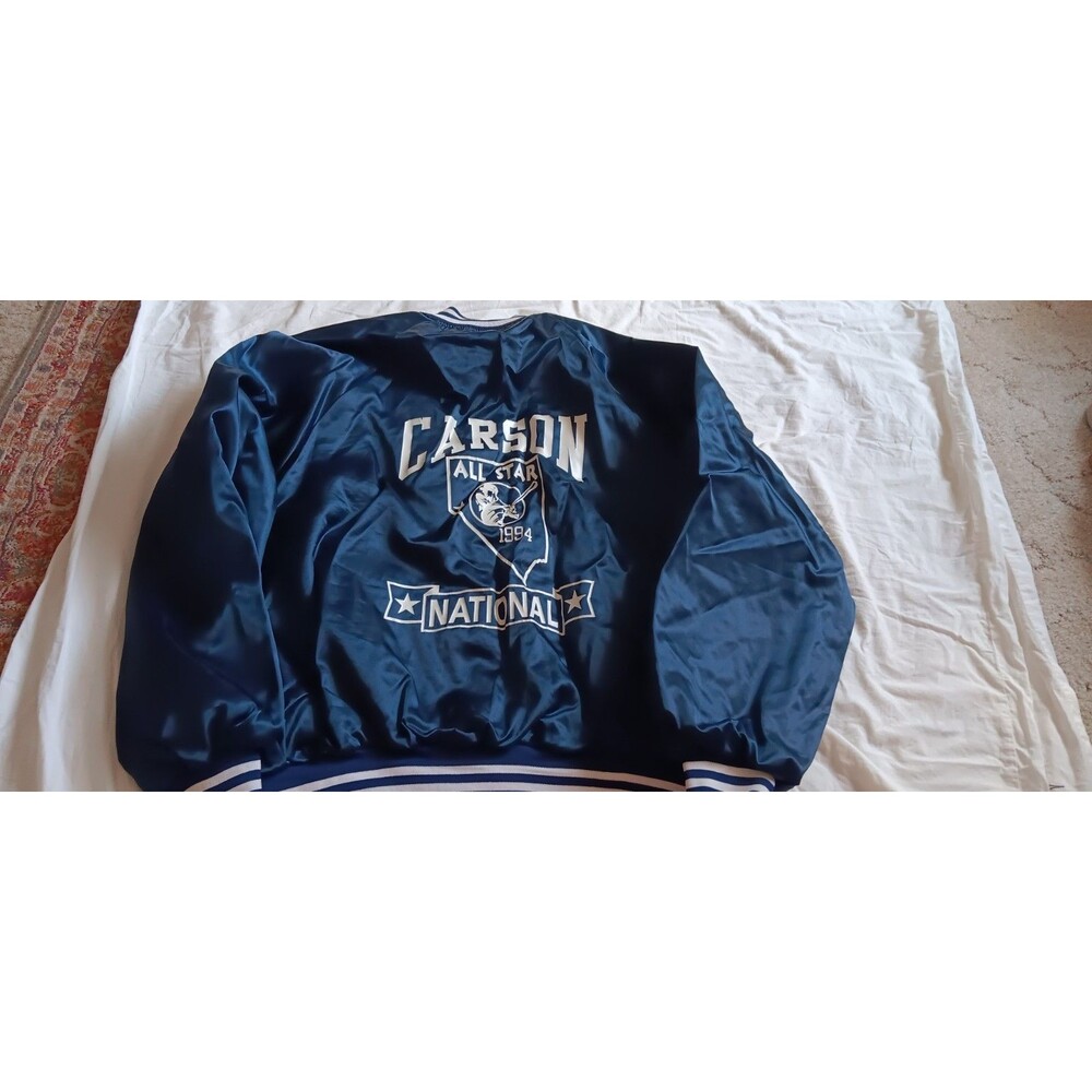 Vintage XL Hartwell Satin Bomber Jacket Carson All Star 1994 National Baseball